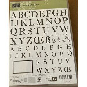 Stampin' Up! SOPHISTICATED SERIFS stamp set Alphabet Series